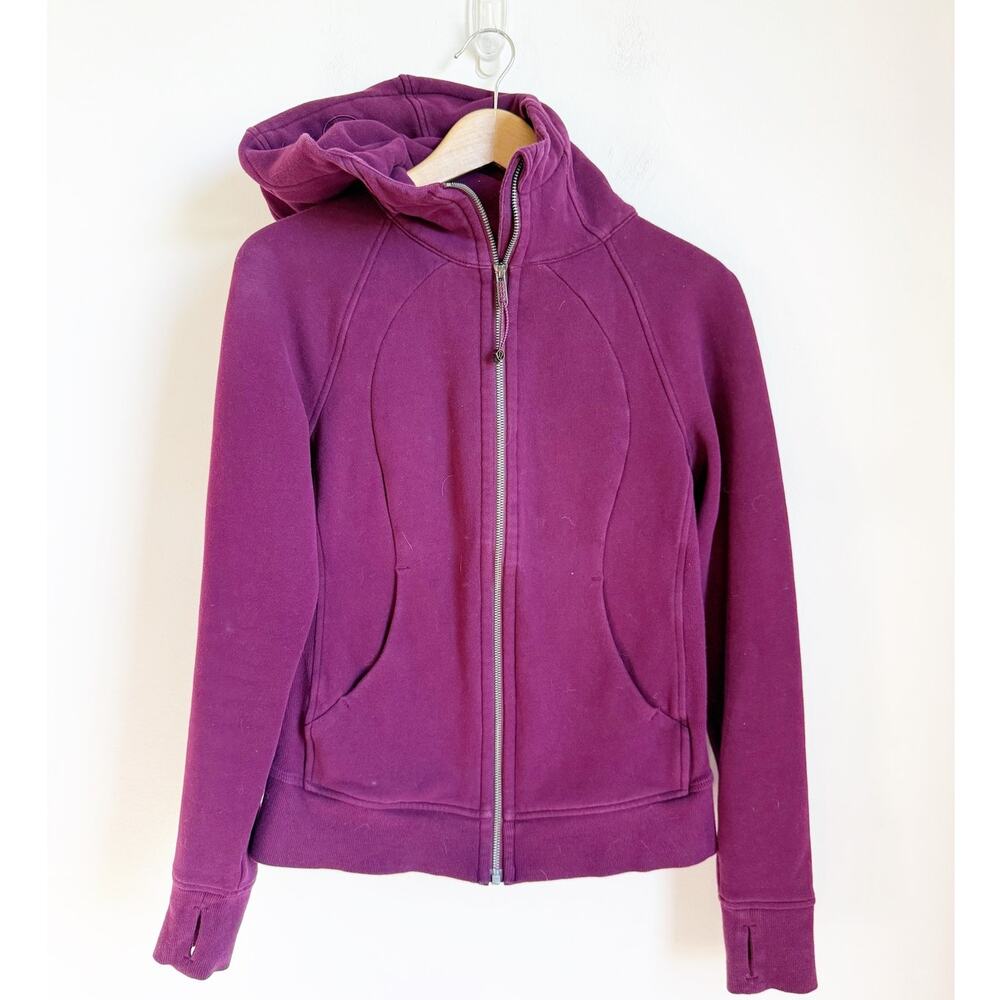 Lululemon Fulll Zip Scuba Sweathsirt Plum Purple Size 6